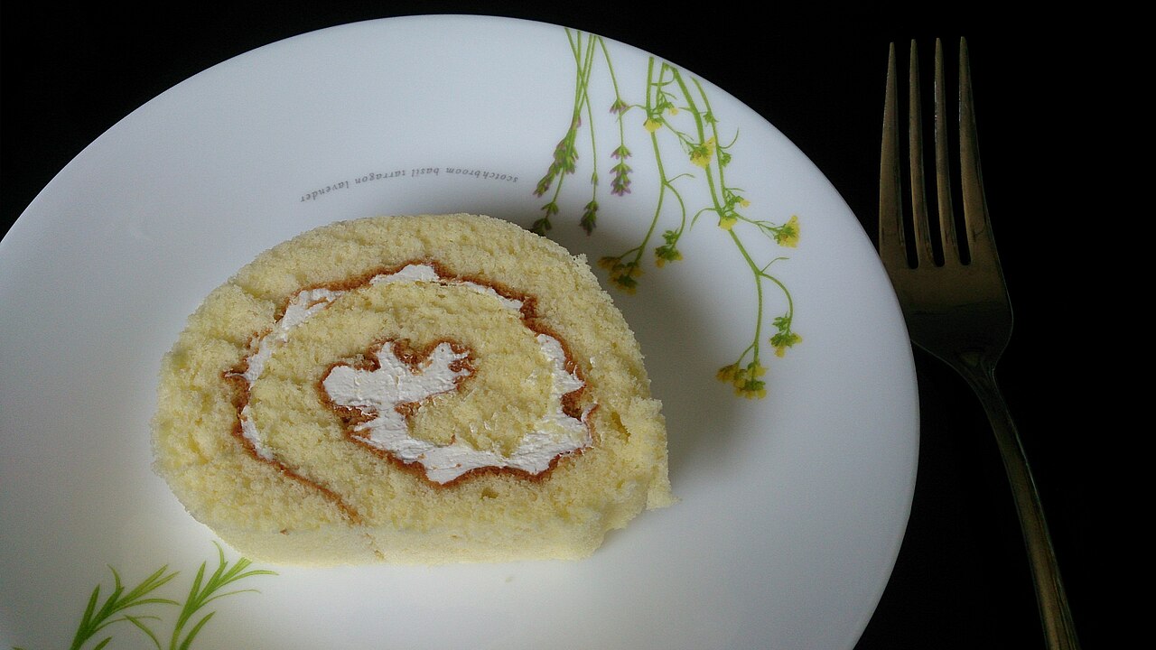 gâteau roulé tranché