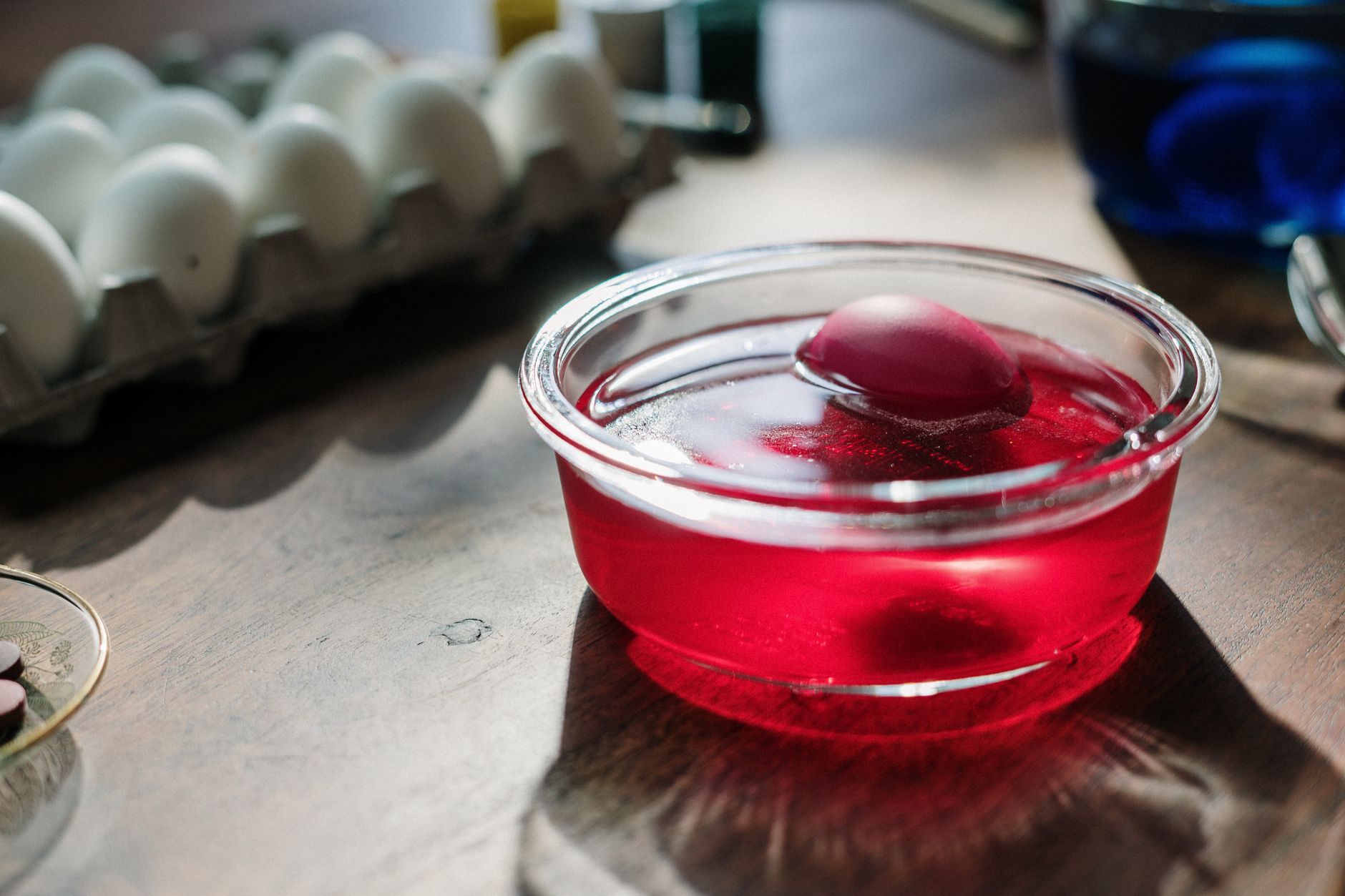 oeufs dans verre